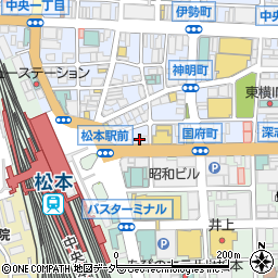 ノセメガネ松本駅前店コンタクトレンズ周辺の地図