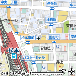 韓国焼肉と韓国料理　まっちゃん　松本店周辺の地図