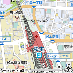 ソフトバンク　ＭＩＤＯＲＩ松本周辺の地図