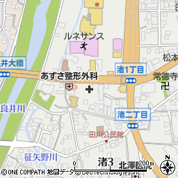 中澤石油西松本周辺の地図
