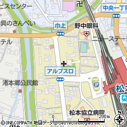 長野県松本市巾上4-21周辺の地図