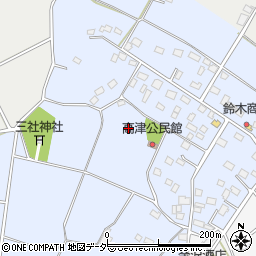 茨城県筑西市高津周辺の地図