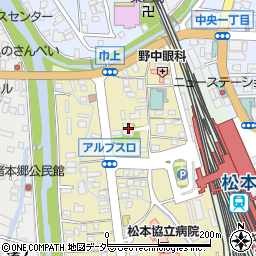 長野県松本市巾上4-10周辺の地図