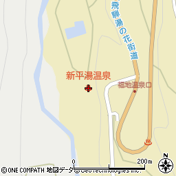 新平湯温泉（奥飛騨温泉郷）周辺の地図