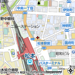 毛皮エンバ松本店周辺の地図