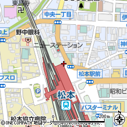 松本駅お城口広場多目的トイレ周辺の地図
