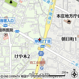 ローソン本庄駅南二丁目店周辺の地図