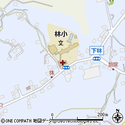 石岡市　林地区公民館周辺の地図