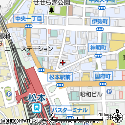 秋吉松本駅前店周辺の地図
