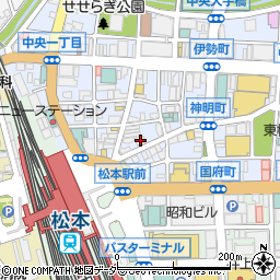 鳥蔵松本駅前店周辺の地図