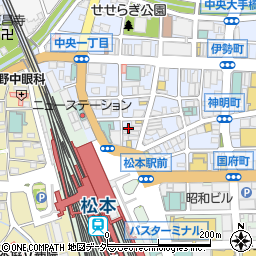 や台ずし　松本駅前町周辺の地図
