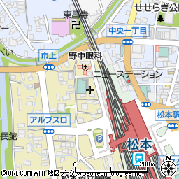 長野県松本市巾上3-3周辺の地図