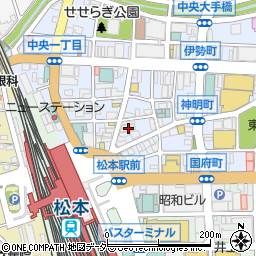 海鮮と焼き鳥 田久 松本駅前店周辺の地図