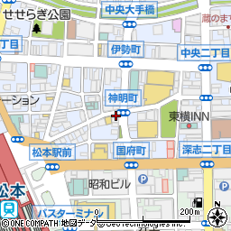 銀座ダイヤモンドシライシ松本本店周辺の地図