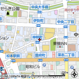 金賞堂松本店周辺の地図