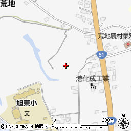 茨城県鉾田市荒地周辺の地図
