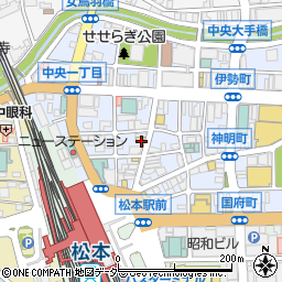 回転串 月ノ島　松本駅前店周辺の地図