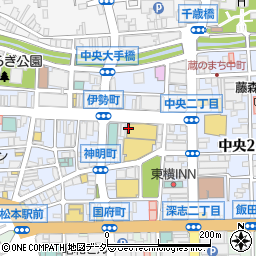 松本パルコ２Ｆ　スペルバインド周辺の地図
