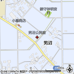 男沼公民館周辺の地図