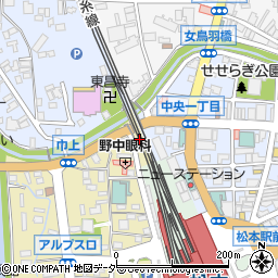 長野県松本市巾上1周辺の地図