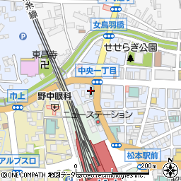 スーパーホテル松本駅前周辺の地図