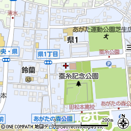 松本市　あがた児童センター周辺の地図