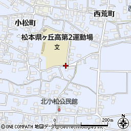長野県松本市里山辺北小松周辺の地図