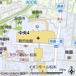 ライトオンイオンモール松本店周辺の地図