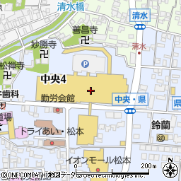 ゆうちょ銀行イオンモール松本内出張所 ＡＴＭ周辺の地図