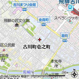 岐阜県飛騨市古川町殿町8-7周辺の地図