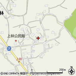 茨城県石岡市上林周辺の地図