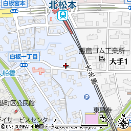 長野県松本市白板1丁目7-6周辺の地図