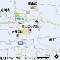 松本市里山辺体育館周辺の地図