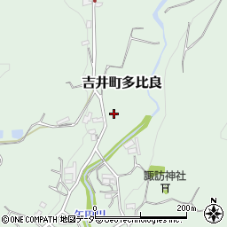 群馬県高崎市吉井町多比良周辺の地図