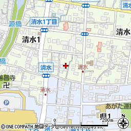 長野県松本市清水1丁目4周辺の地図
