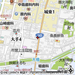松本大手郵便局周辺の地図