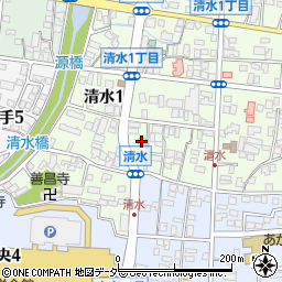 長野県松本市清水1丁目周辺の地図