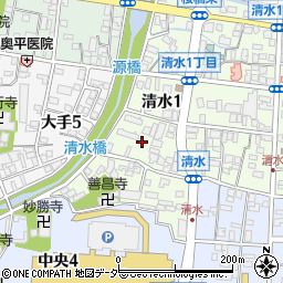 長野県松本市清水1丁目2周辺の地図