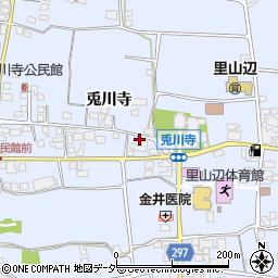 長野県松本市里山辺兎川寺3075周辺の地図