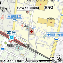 本庄郵便局周辺の地図