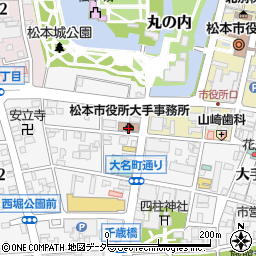 松本市　市役所国際音楽祭推進課周辺の地図