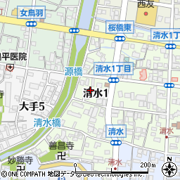 長野県松本市清水1丁目7周辺の地図