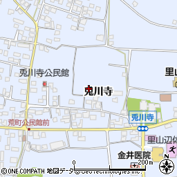 長野県松本市里山辺（兎川寺）周辺の地図