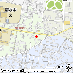 デイリーヤマザキ松本清水２丁目店周辺の地図