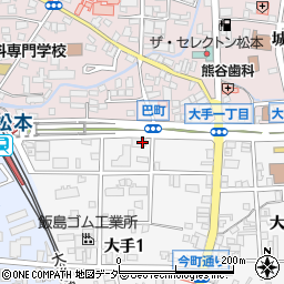 長野県労働金庫　ローンセンター・松本大手周辺の地図