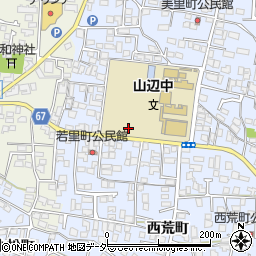 長野県松本市里山辺若里町周辺の地図