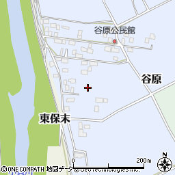 茨城県筑西市谷原周辺の地図