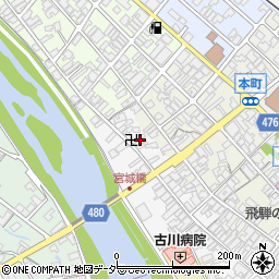岐阜県飛騨市古川町弐之町13周辺の地図