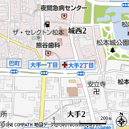 松本城西郵便局周辺の地図