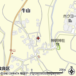 福井県あわら市牛山周辺の地図
